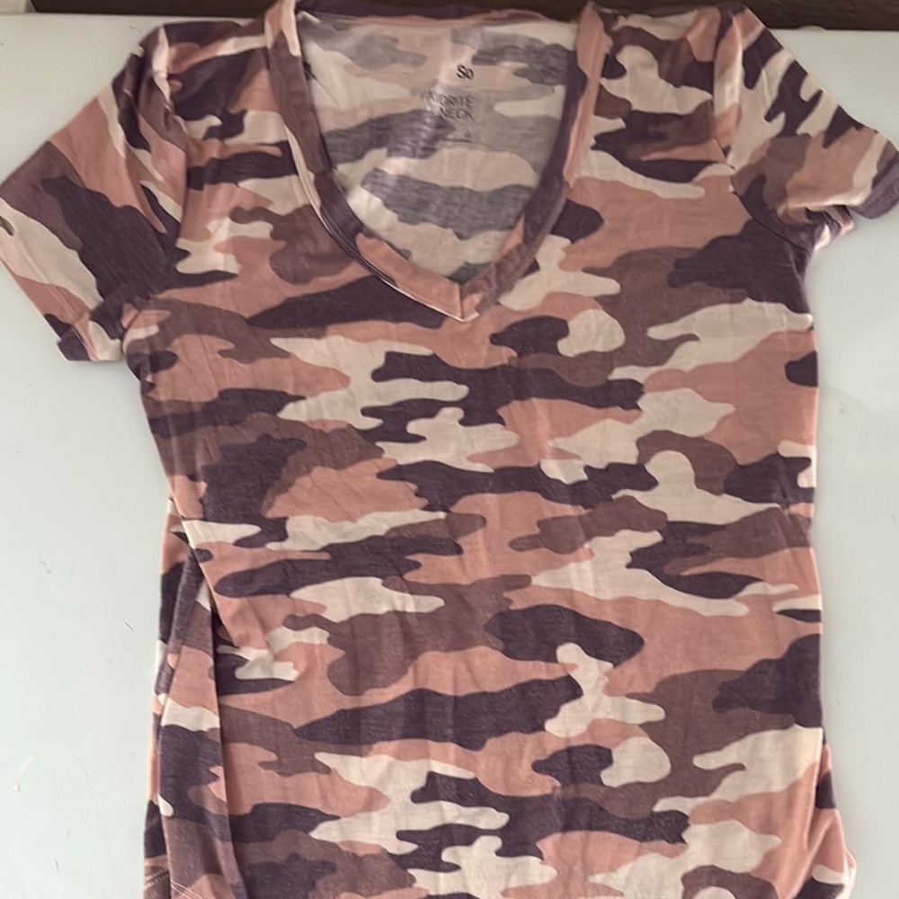 SO Brown and Tan Fitted Short Sleeve Tee